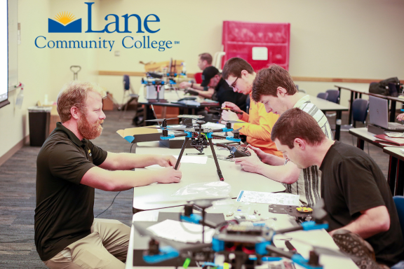 Lane Community College students building drone with NEPI for search and rescue